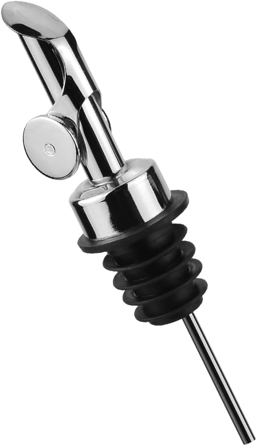 MEETSWEET Olive oil dispenser nozzle, pouring nozzle, 304 stainless steel automatic opening and closing nozzle, suitable for olive oil, vinegar, wine, and other liquid bottles (304 silver)…