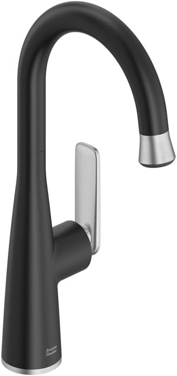 American Standard 1048274230 Aspirations Pull-Down Bar Sink Faucet, 1.8 GPM, Matte Black/Stainless Steel