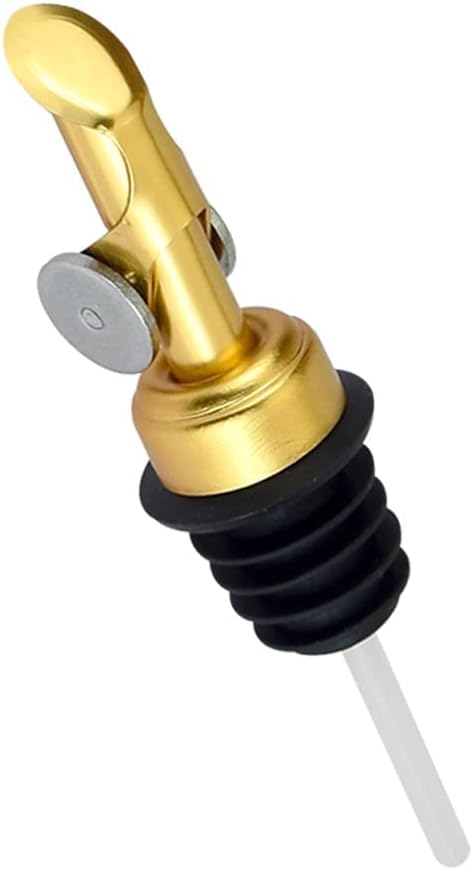 MEETSWEET Olive oil dispenser spout, pour spouts，stainless steel automatic opening and closing spout, leak-proof, for olive oil, vinegar, wine and other liquid bottles (golden)…