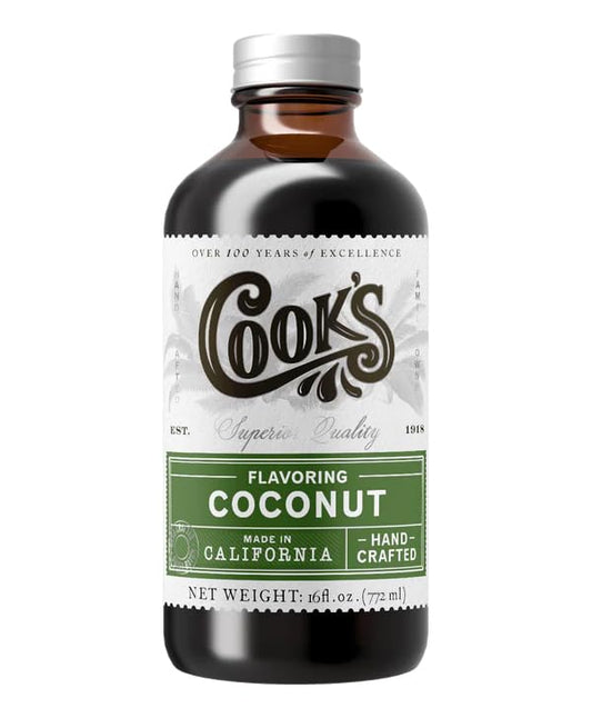 Cook's, Coconut Flavoring for Cakes, Cookies, Pastries, Ice Creams, Smoothies, 16 oz