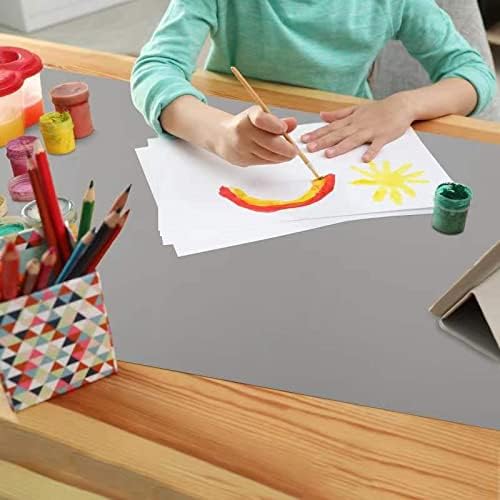 Large Silicone Heat Resistant Mat 78.7” x 15.7”, Nonslip Silicone Mats for Kitchen Counter, Countertop Protector, Nonstick Waterproof Craft Mat Table Placemat, Gray