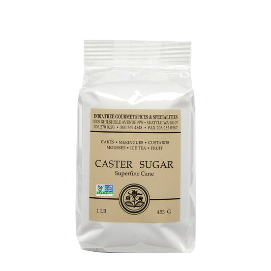 India Tree Superfine Caster Sugar, 1 lb Bag | Premium Baking & Dessert Sugar