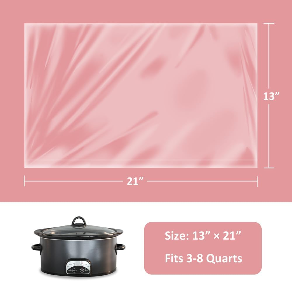 [6 For Free] 36 bags Ebelbo Nylon Pot liners, Slow Cooker Liners 13x21 Inch Large Size Disposable Roaster Cooking, Fit for 3-8QT Oval & Round Pot