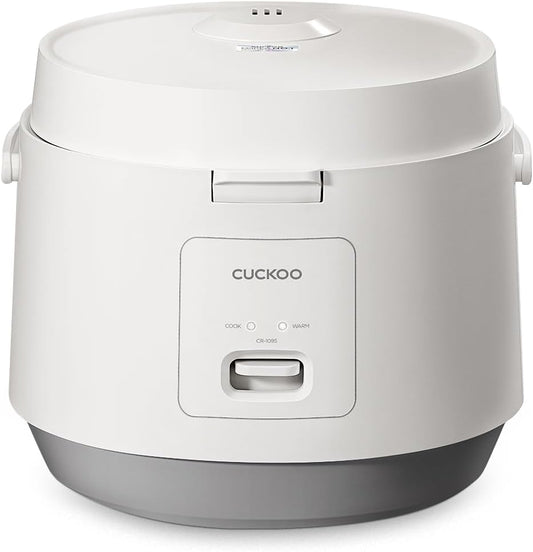 CUCKOO CR-1095 10-Cup (Uncooked) / 20-Cup (Cooked) Basic Rice Cooker and Warmer with Nonstick Inner Pot, Switch Press (White)