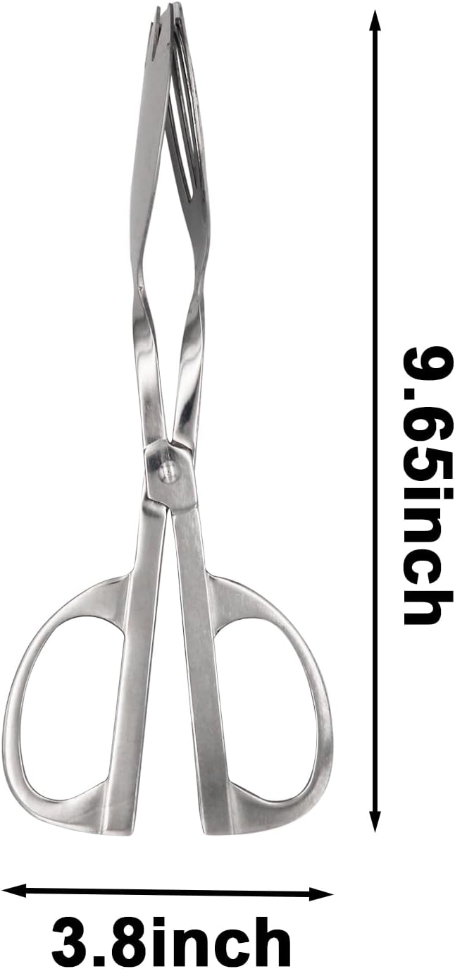 Food Serving Tongs 2 PACK Stainless Steel Salad Tongs for Cooking Cake Bread Kitchen