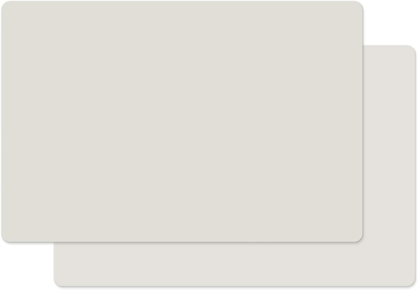 Silicone Placemats, Food-Grade Non-Slip Waterproof, Dining, Stain Resistant, Countertop Protector, Kitchen Counter Mat, Heat Resistant, Baking mat Dishwasher Safe (23.6"×15.7"-2pack, White Gray)