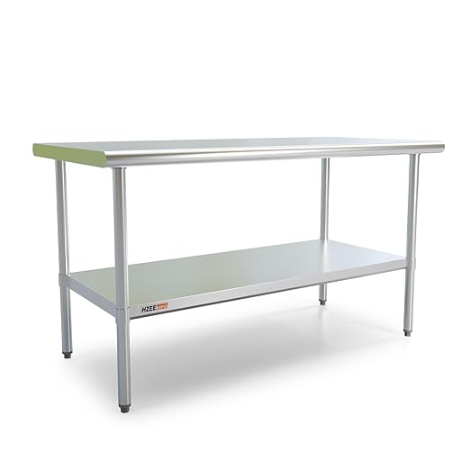 Stainless Steel Table for Prep & Work 30x60 inch, 5ft, Commercial Heavy Duty Table with Undershelf for Restaurant, Home, Hotel, Laundry Room,Garage,Workshops