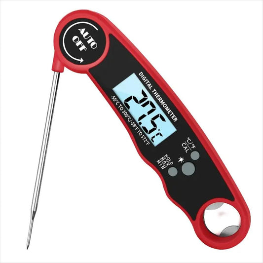 Digital Meat Thermometer | Instant Read, Waterproof | Magnetic Probe, Backlit Display | for Grill, BBQ, Cooking, Steak, Chicken, Burgers