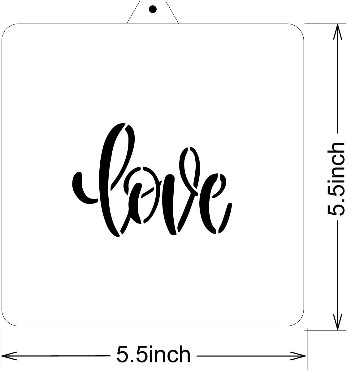 Love Cookie cutter and stencil set Baking Valentine stencils and cutters bundle DIY bakery decorating kit Cookie cutter with stencils Icing stencil and cookie cutter combo (Love)