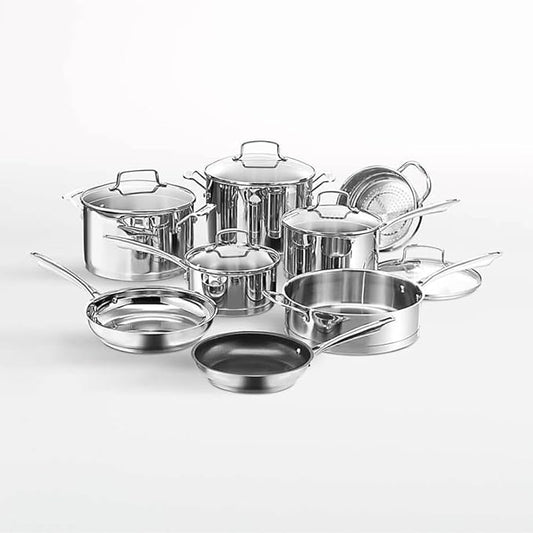 Cuisinart Chef's Classic Stainless Cookware 13-Piece Set, 77-13