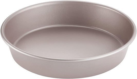 CHEFMADE 9-Inch Round Cake Pan, Non-Stick Deep Dish Pizza and Pie Bakeware for Oven Baking (Champagne Gold)