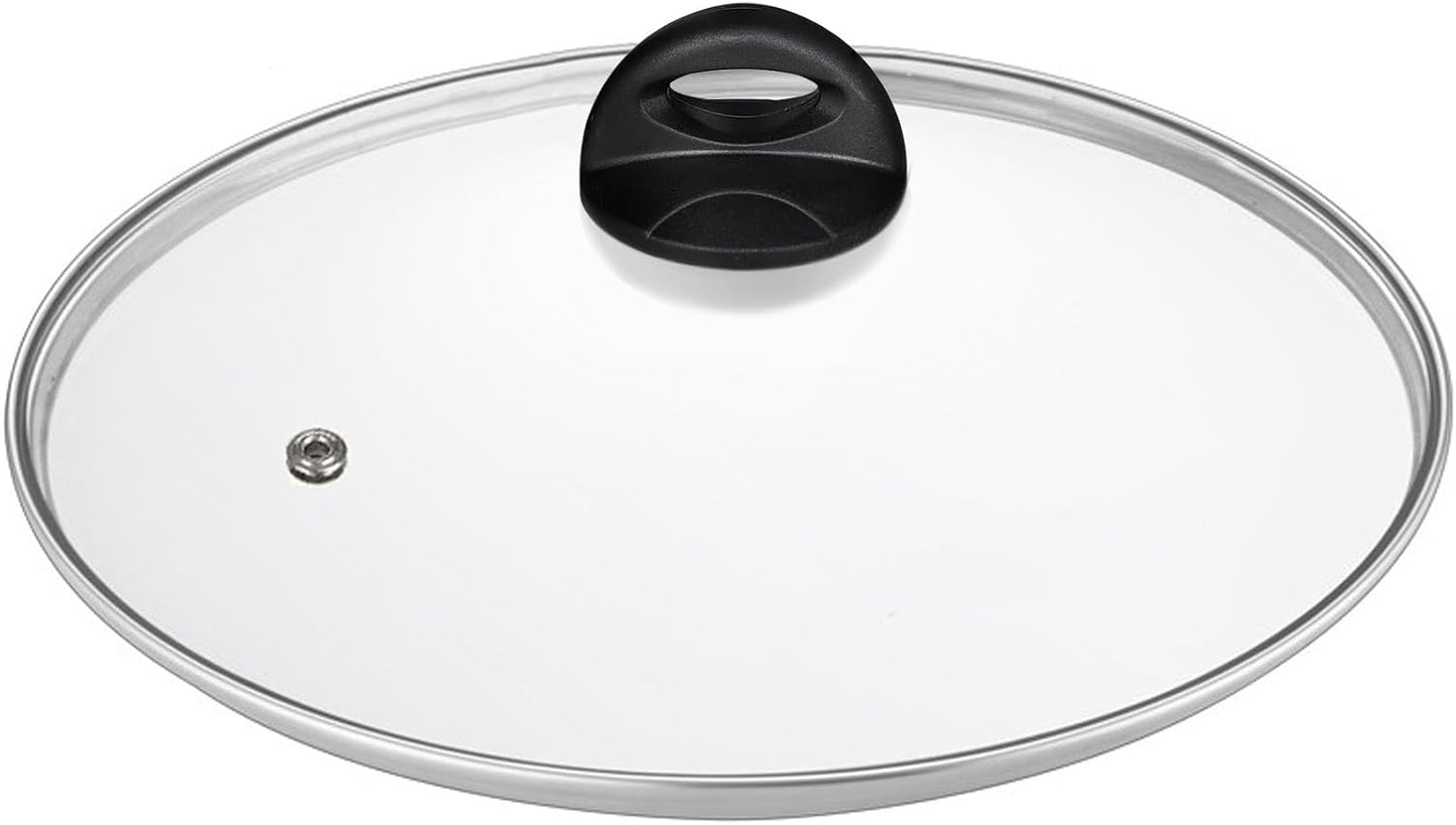 Glass Lids for Pot and Pan, 8, 9.5, 10.25, 11, 12, 12.6, 13.5, 14 Inch Tempered Replacement for Covers Kitchen Cookware, Frying Pan, Wok, Skillet (10.5 Inch)