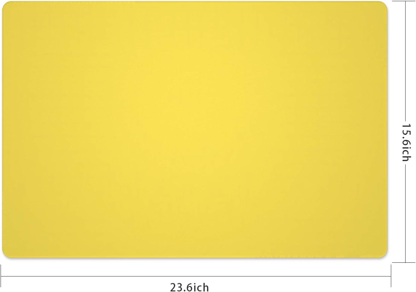 Silicone Placemats, Food-Grade Non-Slip Waterproof, Dining, Stain Resistant, Countertop Protector, Kitchen Counter Mat, Heat Resistant, Baking mat Dishwasher Safe (23.6"×15.7"-2pack, Yellow)