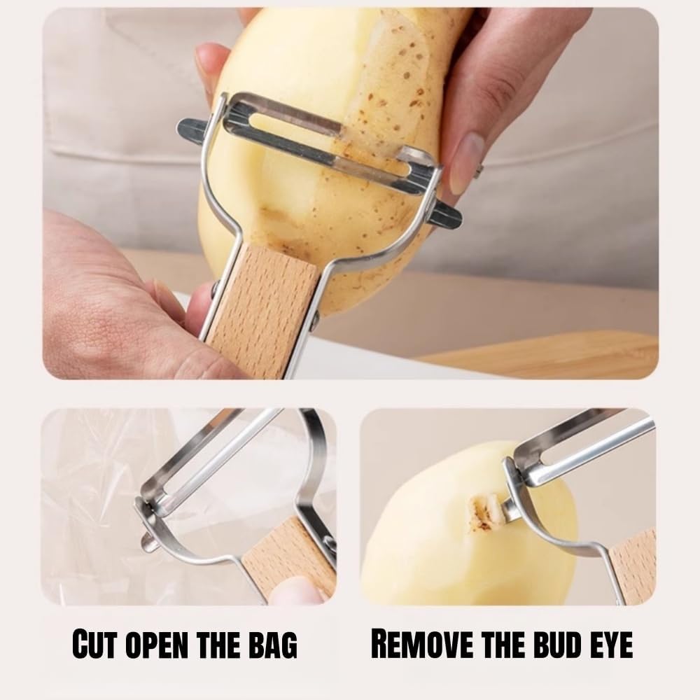 Vegetable Peeler for Kitchen, 304 stainless steel blade sharp, smooth peeling, good results