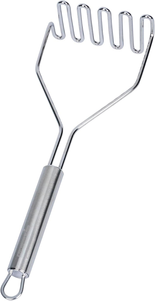 Restaurantware-German Standard Wire Mashers With Ergonomic Handle, 24 Heavy-Duty Potato Mashers - Dishwashable, Durable, Stainless Steel Food Mashing Tool, For Avocado, Beans, Sweet Potatoes, And More