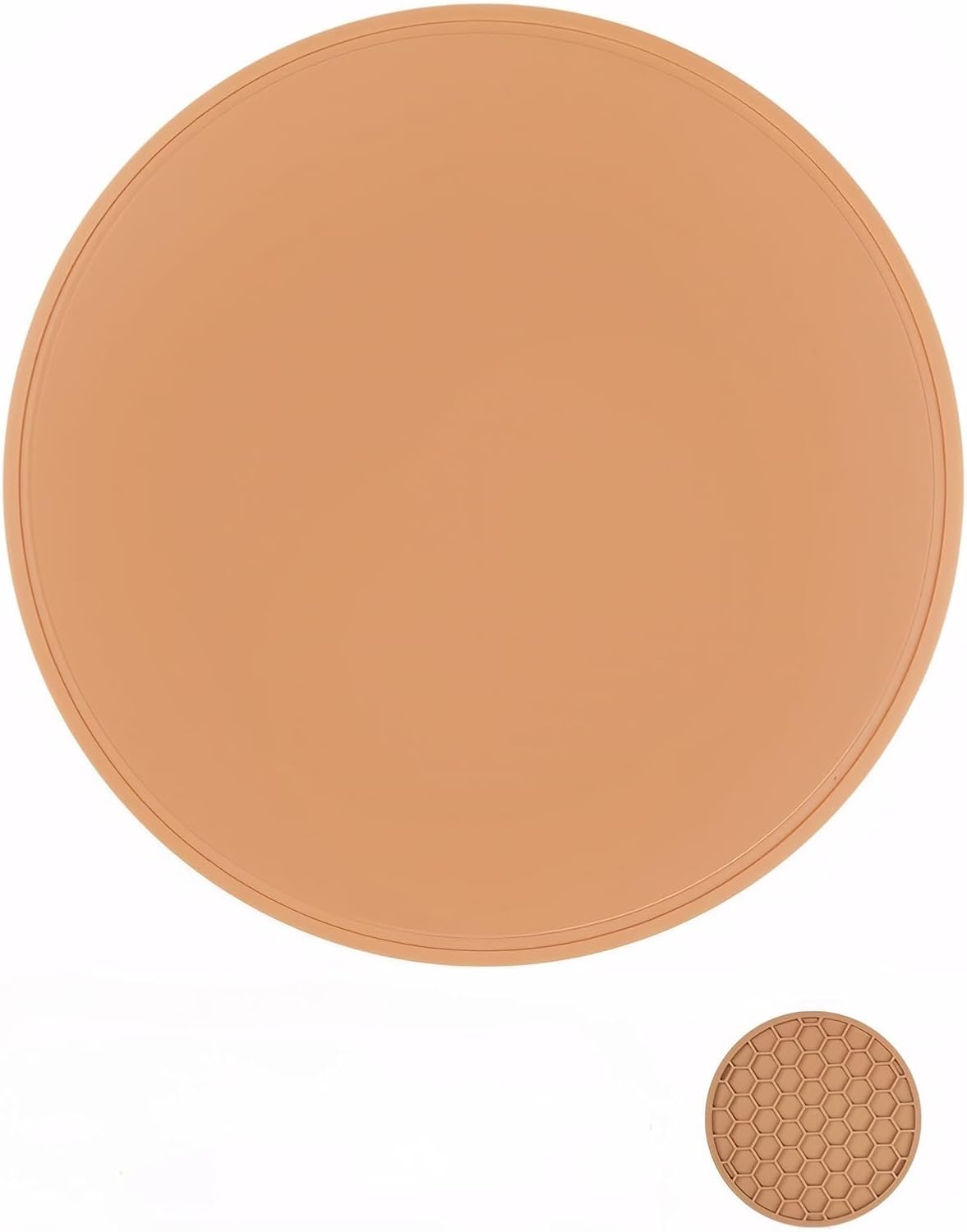 5-Pack Silicone Trivet Mats for Hot Pots,Pans & Dishes – Non-Slip Heat Resistant Round Placemats, Kitchen Counter Protectors & Coasters (Home Essentials Orange 6.3"*6.3"*0.24")