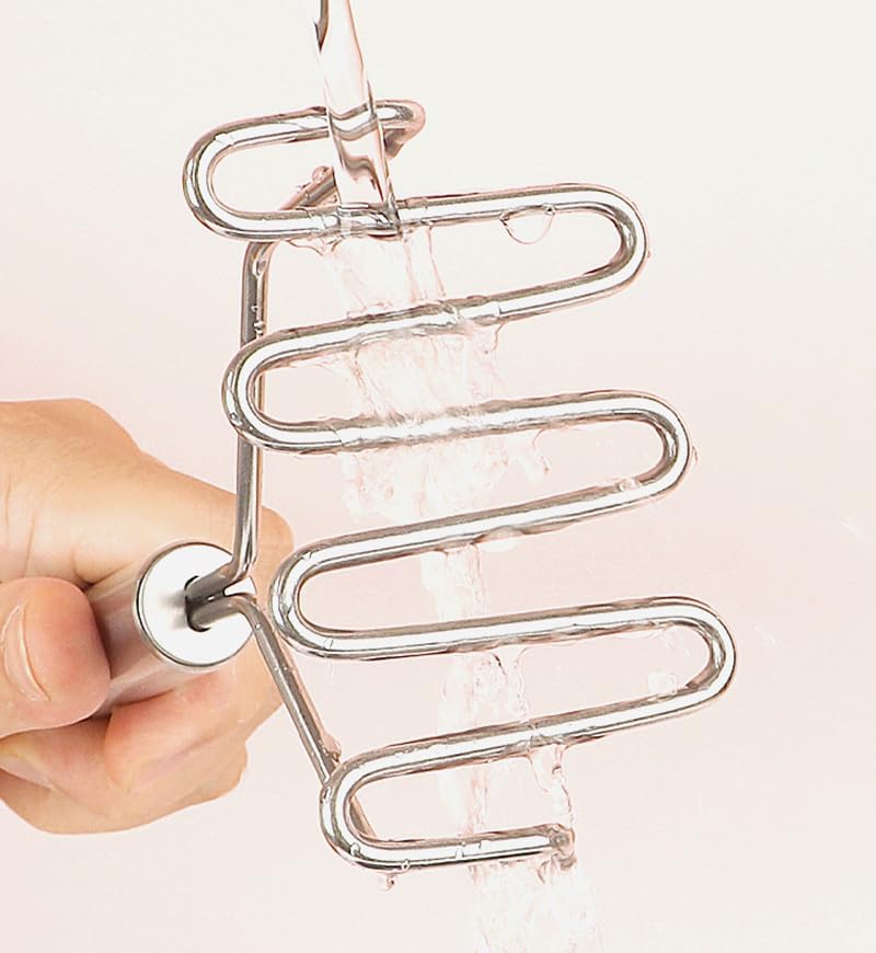 4-Pack Potato Masher, Sturdy Stainless Steel Wire Masher, Heavy Duty Metal Potato Ricer, Manual Masher for Vegetables and Fruits, Dishwasher Safe