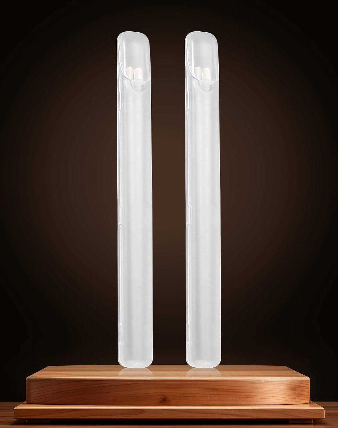 Chopsticks Storage Case 2 Pack, Plastic Utensil Holder with Side Opening, Easy to Clean Travel Chopsticks Box for Reusable Cutlery