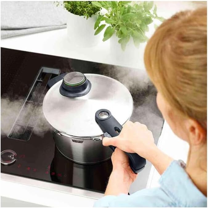 Fissler Vitavit Premium Pressure Cooker with Steamer Insert, 3.7 Quart