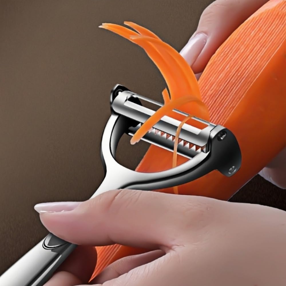 Multifunction Vegetable Peeler Julienne Peeler for Kitchen (2-in-1 peeler)