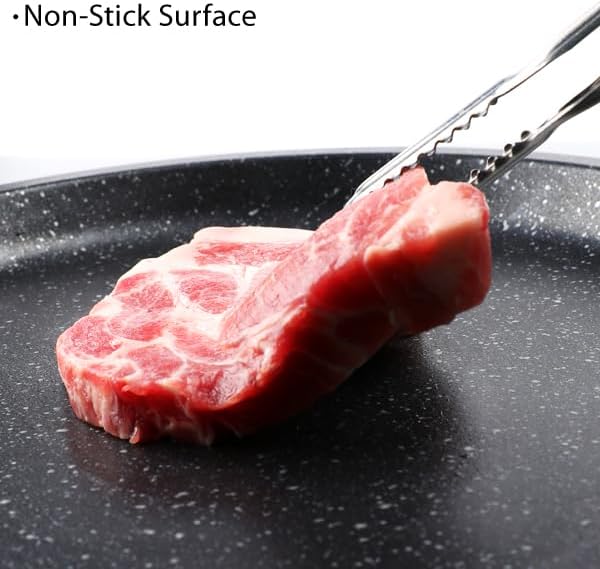 Stovetop Korean BBQ Grill Pan, 15 inch, Cast Aluminum, for indoor outdoor