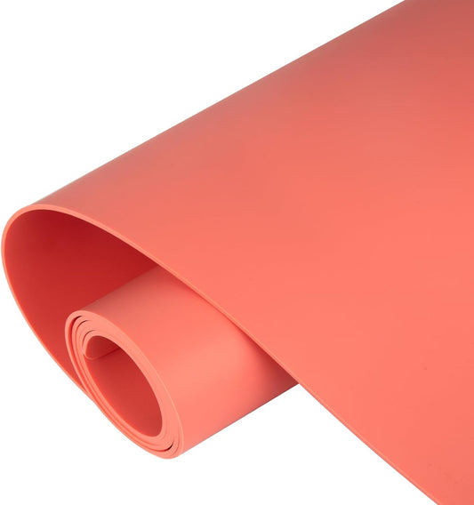 Silicone Mats for Kitchen Counter, Nonslip Silicone Mats for Crafts Countertop Protector Heat Resistant Mat (Coral, 78.7"L x 15.7"W)