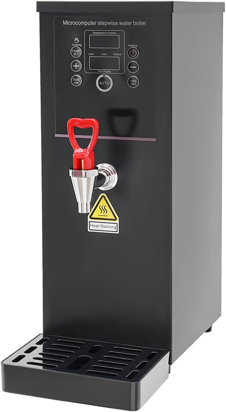 Step-Heating Commercial Hot Water Dispenser, 10L/2.64Gal Hot Water Boiler Dispenser Electric Water Pot Boiler Commercial Boiling Water Machine for Tea Coffee Shop Dessert Shop Hotel - 25L/H 2500W