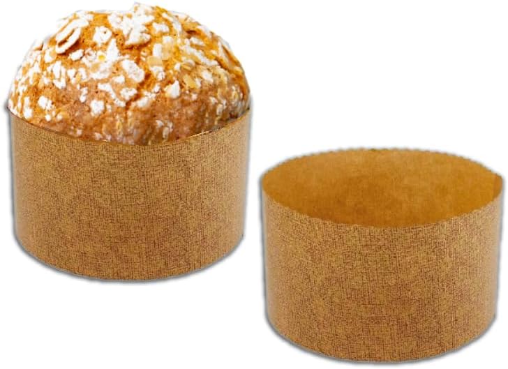 Pastry Chef's Boutique Thin Panettone Paper Pan Mold (Thin Paper - Medium 750 gr) - Pack of 6