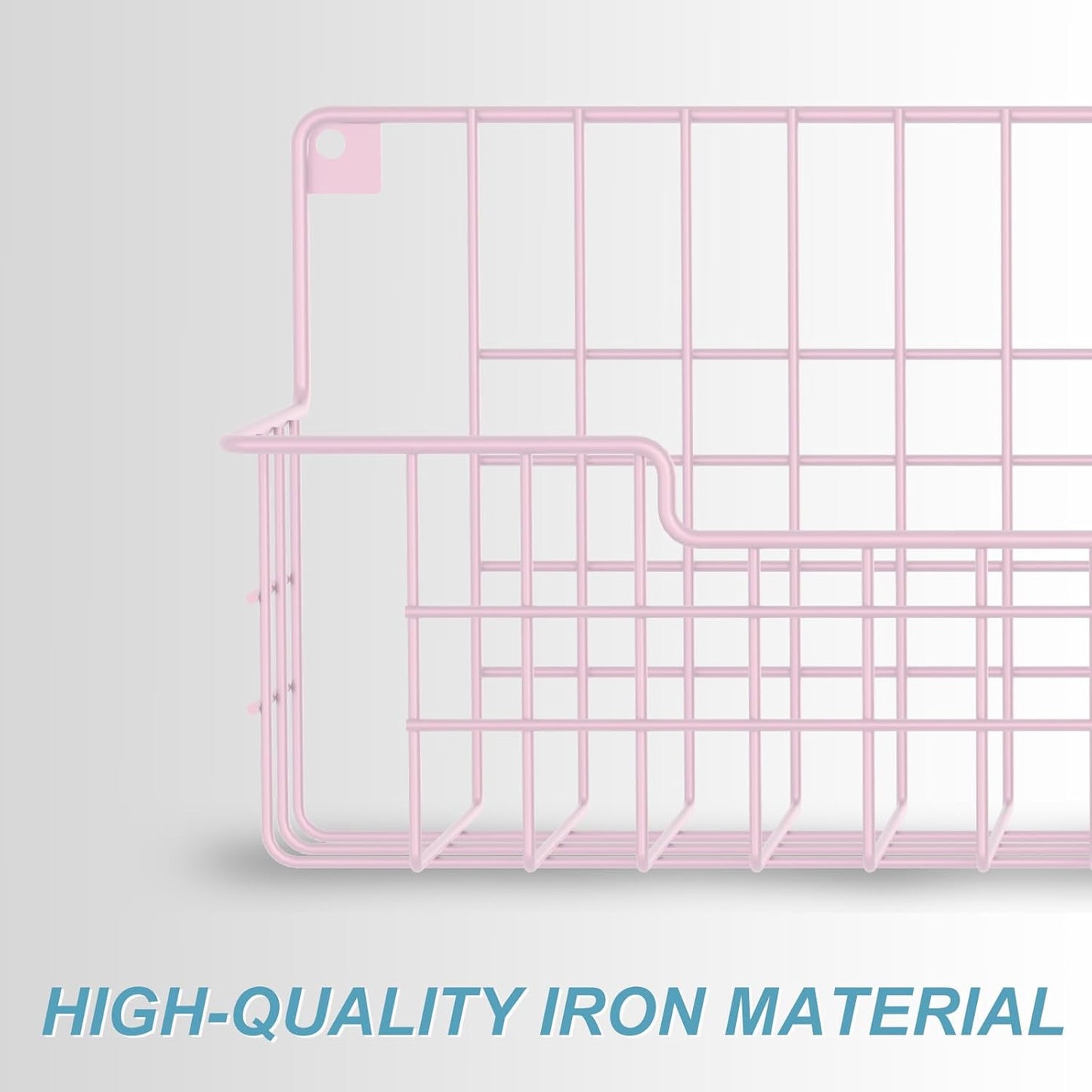 Spice Rack, 4-Pack Seasoning Organizer Wall Mounted for Kitchen Storage Organization, Metal Spice Holder Shelf for Cabinet, Pantry, Pink