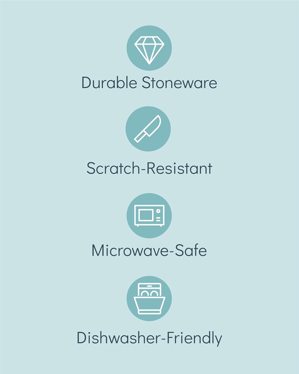 Stoneware Dinnerware Set for 8 People HYGGE 32-Piece - Elegant Scandi Design - Premium Dish Set - Bowl and Plate Set - Tableware for 8 People in a Ribbed Design - Pure Living in Green