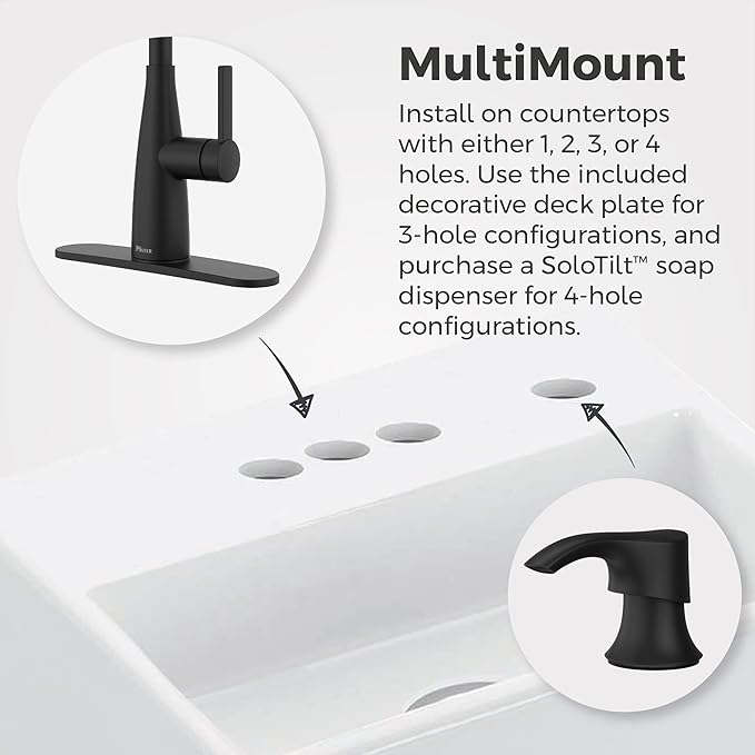 Pfister Kwan Culinary Kitchen Faucet in Matte Black