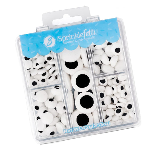 Sweets Indeed Candy Eyeballs, Halloween Edible Eyes, Assorted Variety, Perfect for Cake Decorations, Baking, Ice Cream, Cookies, Cupcake Topper, 2.53 ounces (Candy Eyeball Tacklebox)
