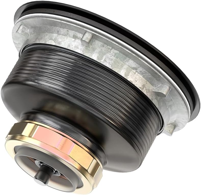 KONE 3-1/2 Inch Bronze Kitchen Sink Drain Assembly Kit - Oil Rubbed Bronze Stainless Steel with Strainer Basket/Drain Stopper