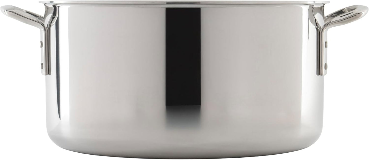 WINCO Tri-Ply Stock Pot, 20-quart, Silver