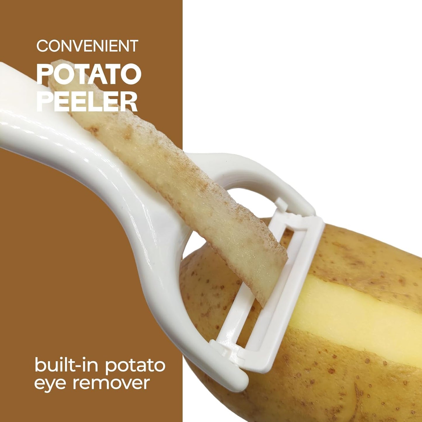 Trez Treamer 6-Pack Vegetable Peelers for Kitchen，Y Ceramic Peeler Safe Potato Peeler Set for Apple Veggie Carrot Fruit Zucchini Cucumber Peelers Bulk with Non-Slip Handle (Y)