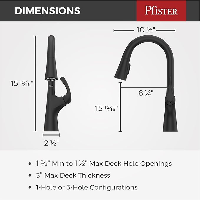 Pfister Talega Pull-Down Kitchen Faucet in Matte Black