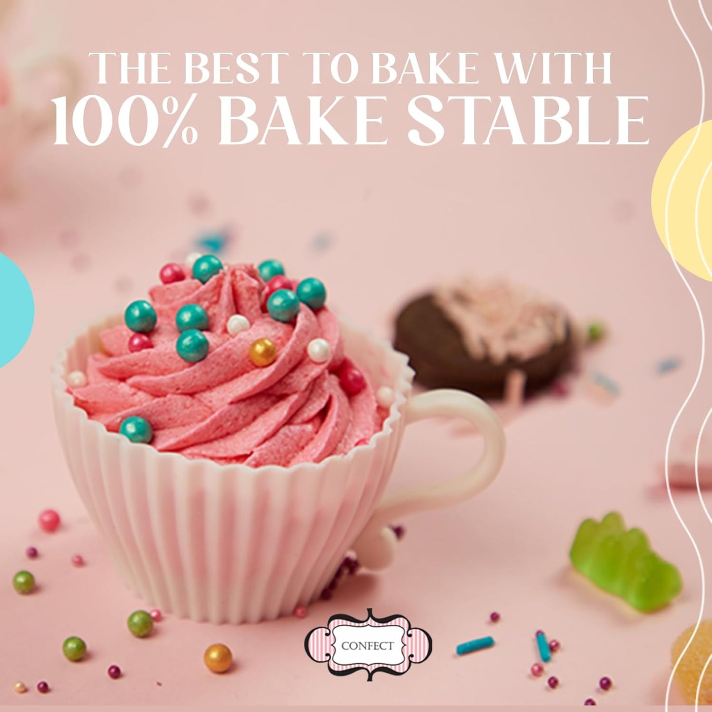 Confect Sprinkles Retro Pop Disco Ball Mashup Sprinkles Mix Navy Blue, Grey, Hot Pink, Sliver & White Dragees for Cakes & Cupcakes Decoration Assorted pack of 5 | Vegan, Gluten-Free, Dairy-Free, Palm Oil-Free, No Artificial Dyes - 5 Oz