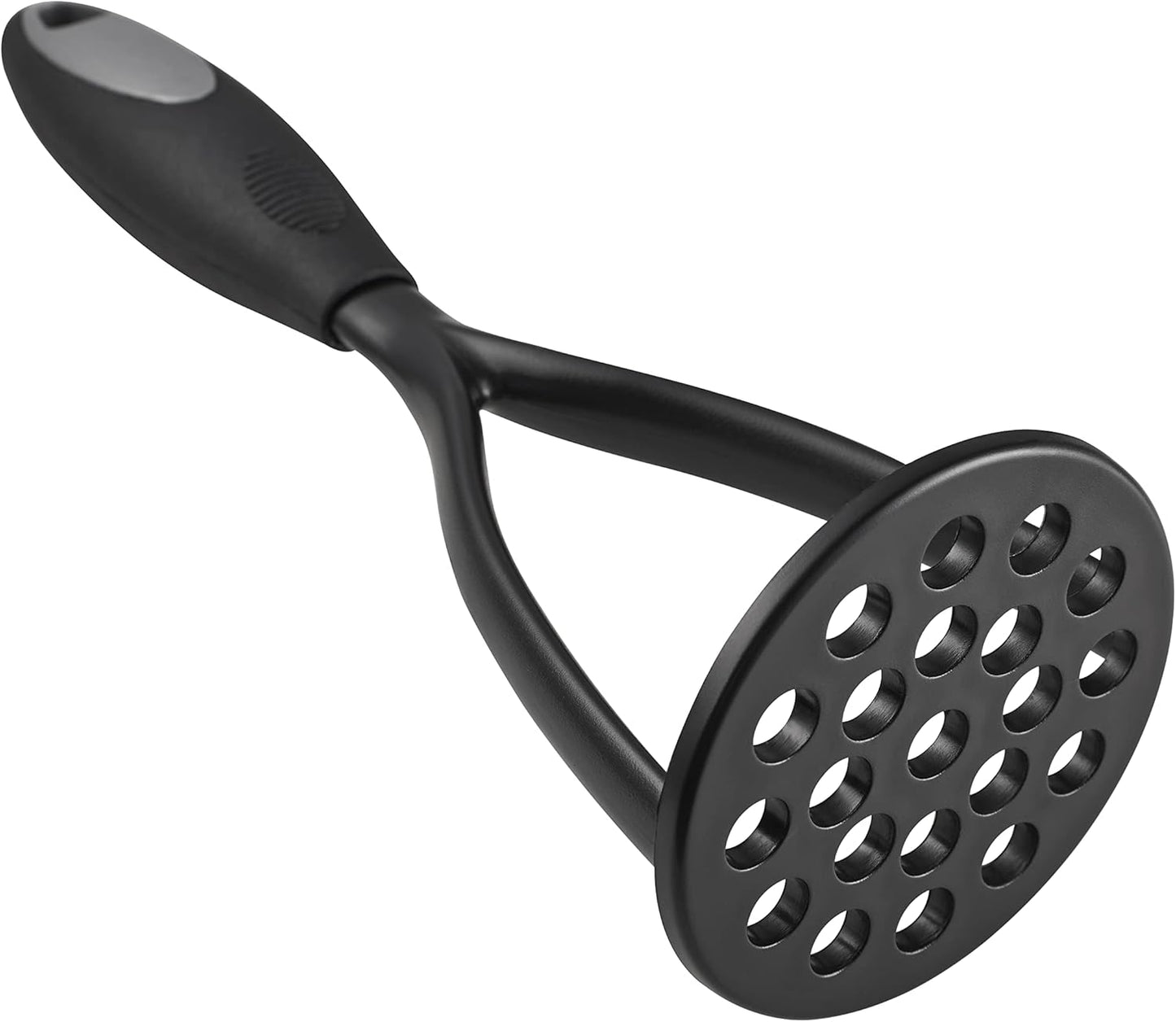 KSENDALO Potato Masher Kitchen Tool,Nonstick Bean Smasher Food Masher with Thick Nylon Blade and Rubber Wrapped Comfortable Handle,Hand Wash, Black