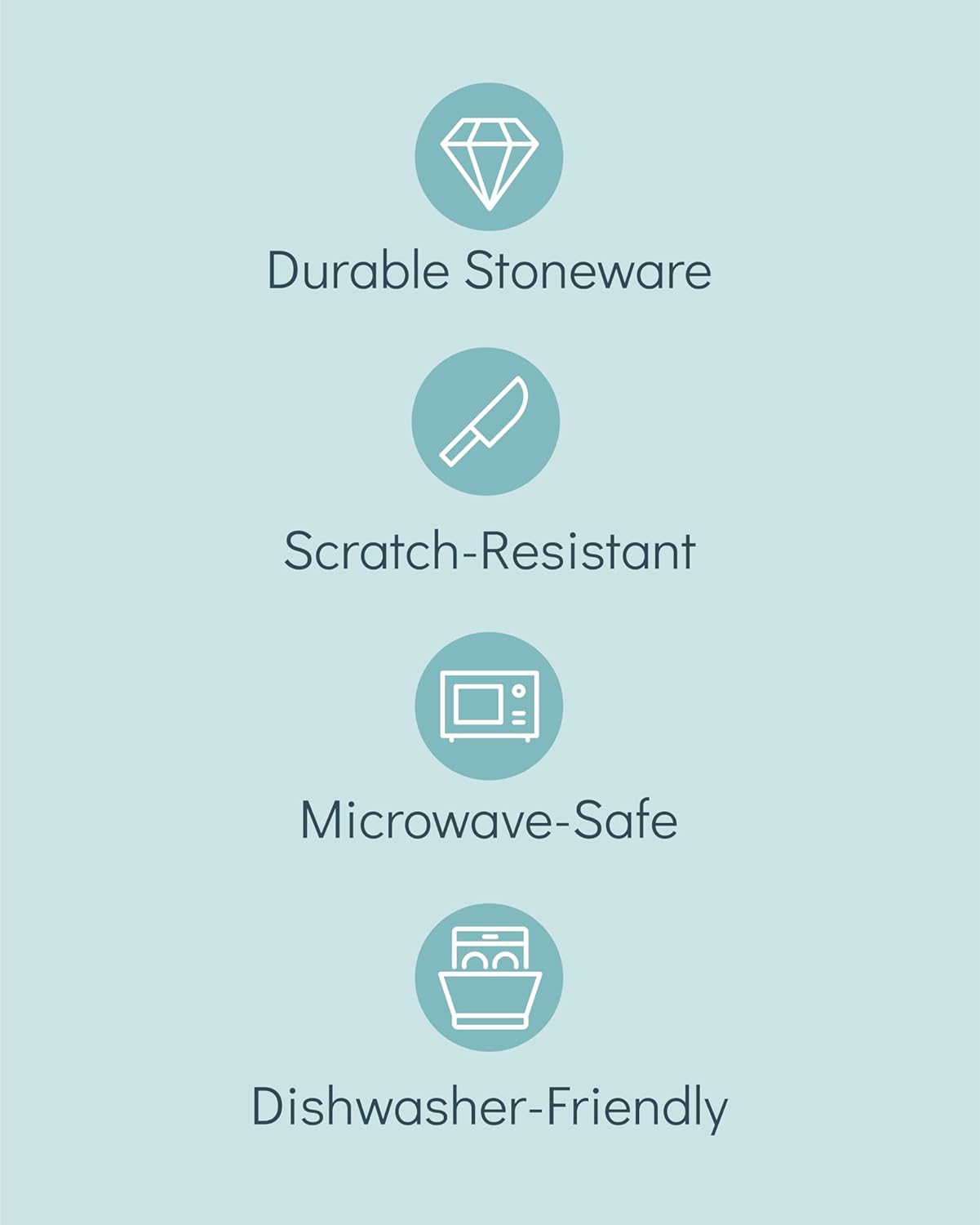 Stoneware dinnerware set 8 persons 32 pcs - Mediterranean dinnerware set, dishwasher, microwave and scratch resistant - Bowl and plate set - Dinnerware Pure Living Light Beige…