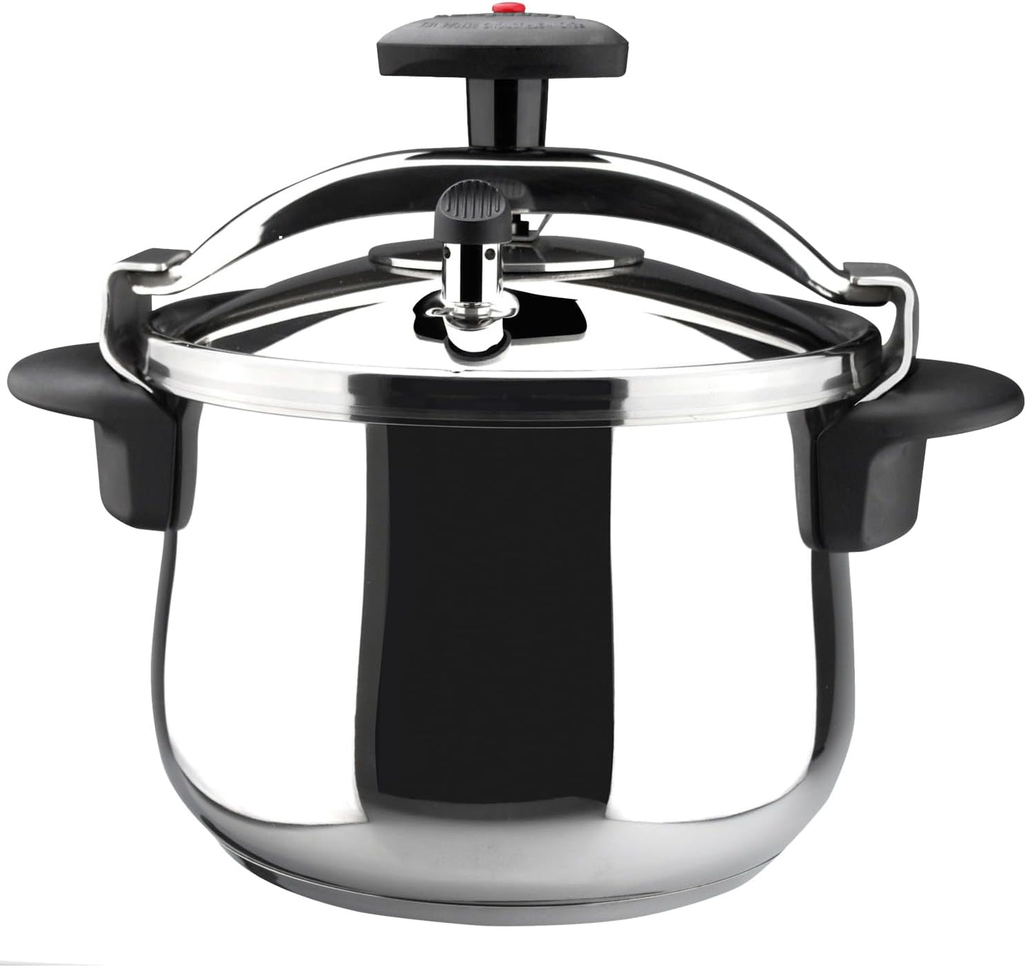 MAGEFESA Star Belly Pressure Cooker 6.3 Qt – 18/10 Stainless Steel, Rounded Bottom, 3 Safety Systems, Works on All Stovetops Including Induction, 8 PSI