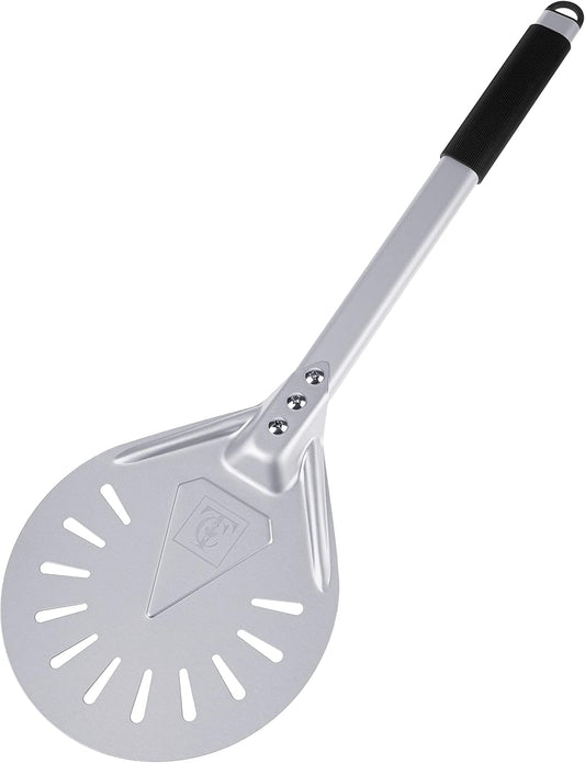 Pizza Turning Peel-Premium Pizza Paddle with Non-Slip Rubber-Covered Handle –Heavy-Duty Turning Peel with Aluminum Plate – Ergonomic and Lightweight Design (9-Inch)