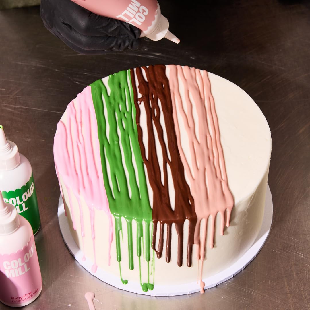 Colour Mill Chocolate Drip Easy-Melt Drizzle for Desserts, 125 Grams Dusk