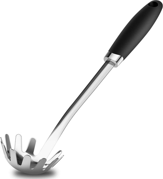 Brushed Stainless Steel Non-Slip Ergonomic Handle Pasta