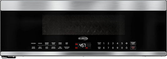 KoolMore KM-MLPOT-1SS 30 Inch Over-The-Range Low Profile Microwave, Built-in, 10 Levels, 13.5” Glass Turntable, 1000-Watt Power, Advanced Air Vent, and Heat Circulation, 30 in/1.2 Cu. Ft, Silver