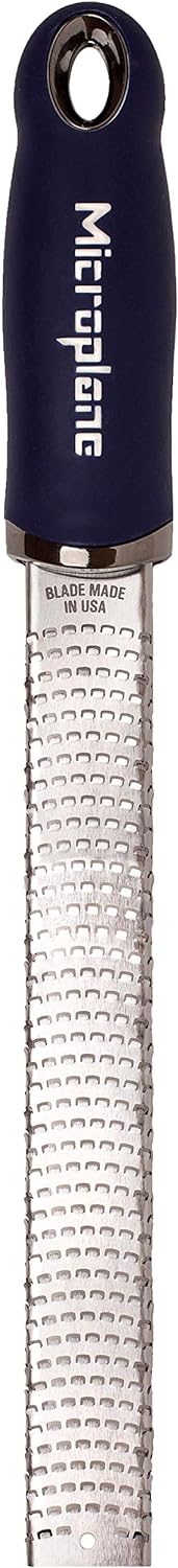Microplane Premium Citrus Zester and Parmesan Grater (Dark Blue) - Blade Made in the USA