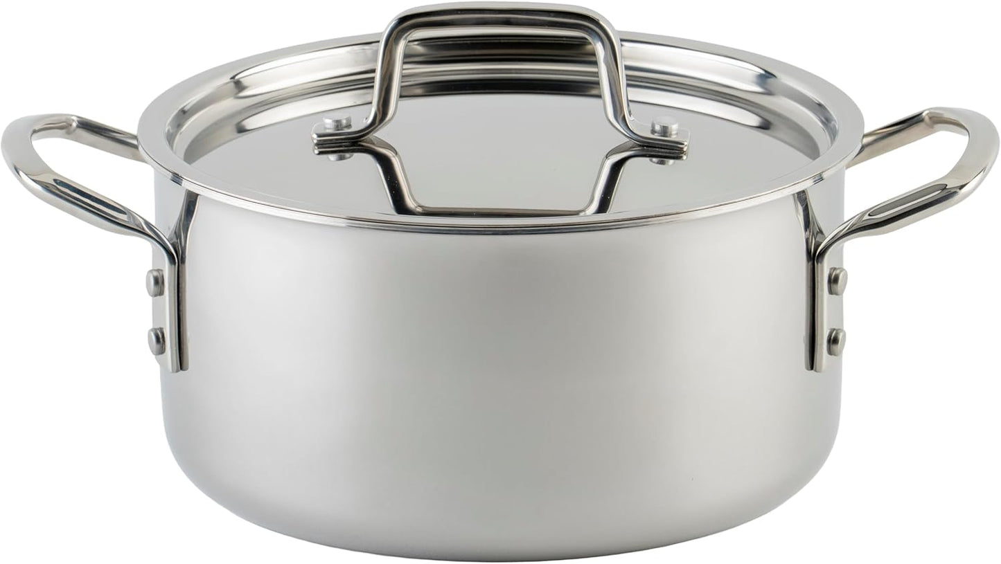 WINCO Tri-Ply Stock Pot, Silver