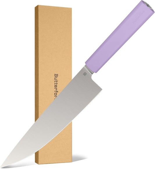8 Inch Chef Knife, AR-RPM9 Steel & Ergonomic Handle Cooking Knife, Ultra Sharp Professional Kitchen Knife with Gift Box for Home Chefs