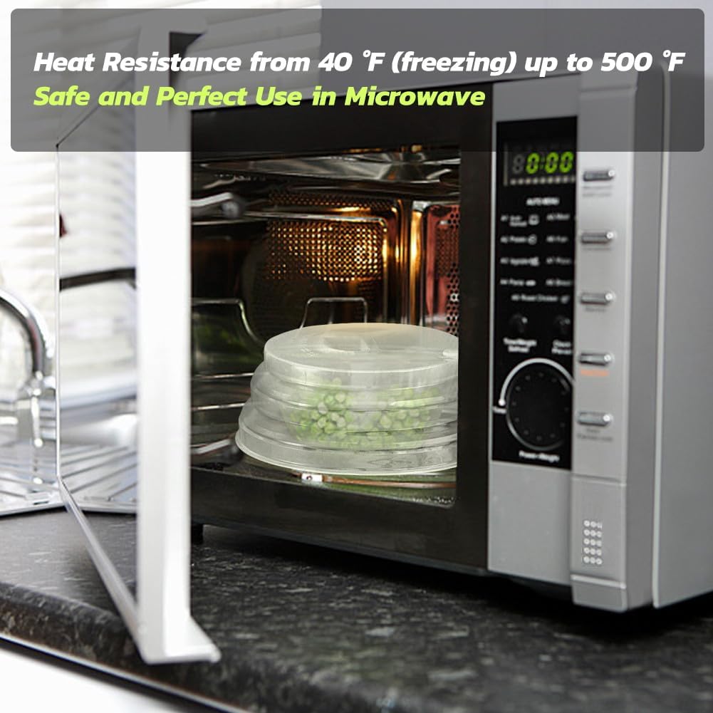 Silicone Bowl Covers - Microwave Splatter Cover & Dish Covers for Oven Cooking