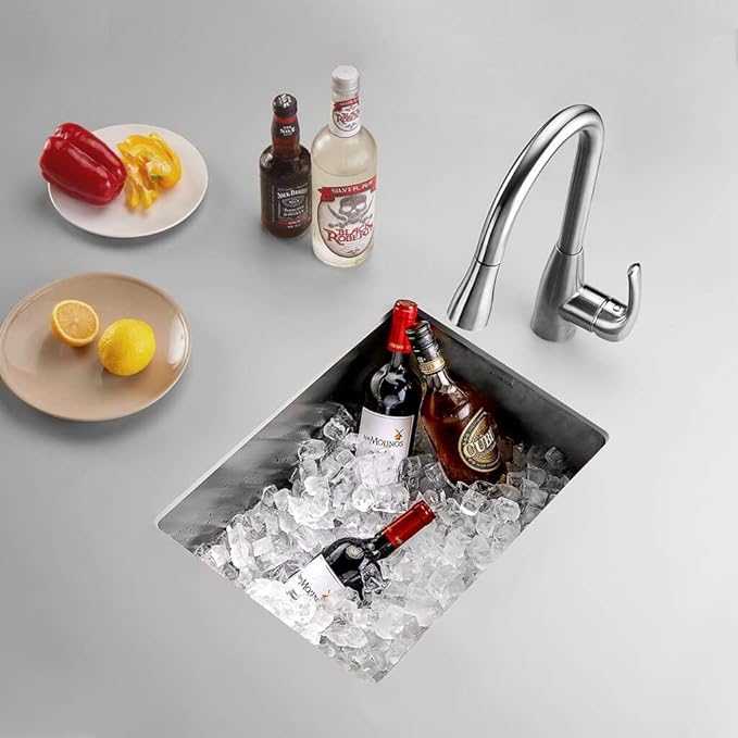 TORVA 17 x 19 Inch Undermount Kitchen Sink, Premium 304 Stainless Steel Bar Sink - 9 Inches Deep Basin Single Bowl Sink