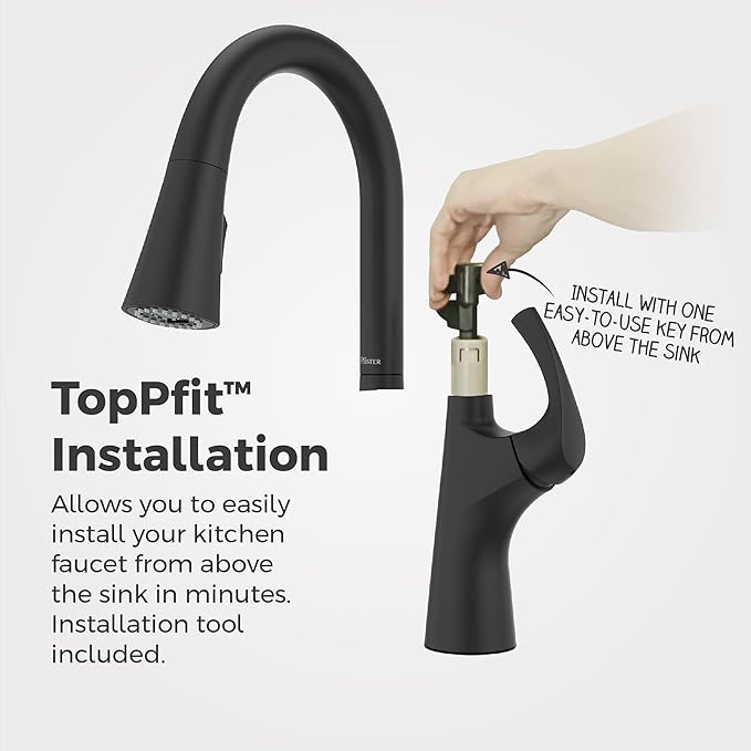 Pfister Talega Pull-Down Kitchen Faucet in Matte Black